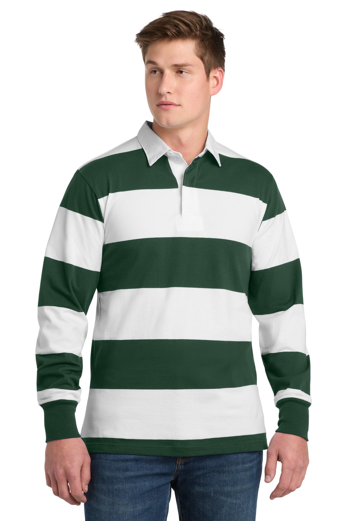 Sport-Tek?? Classic Long Sleeve Rugby Polo. ST301