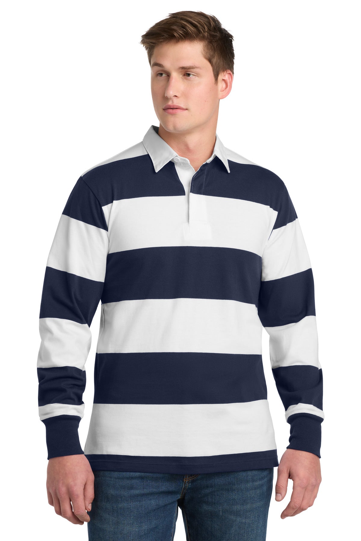 Sport-Tek?? Classic Long Sleeve Rugby Polo. ST301