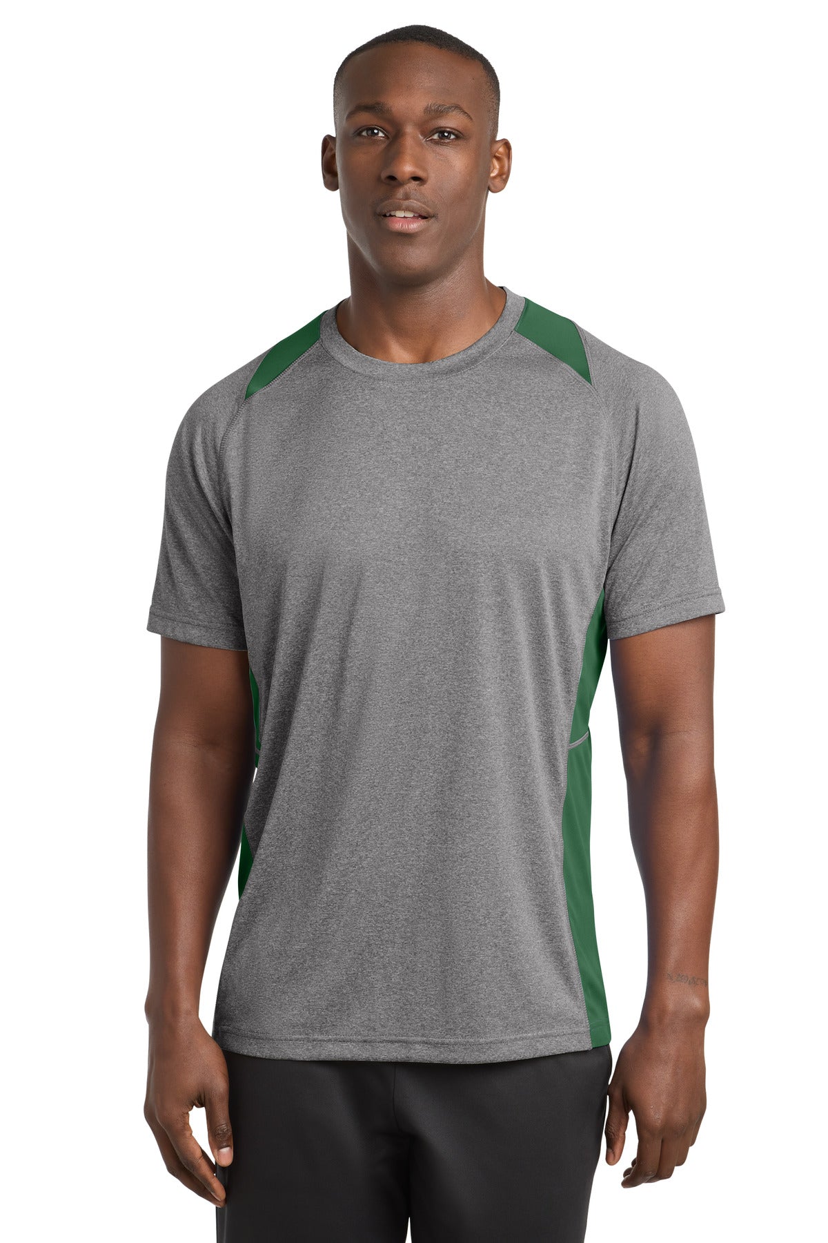 Sport-Tek?? Heather Colorblock Contenderƒ?› Tee. ST361