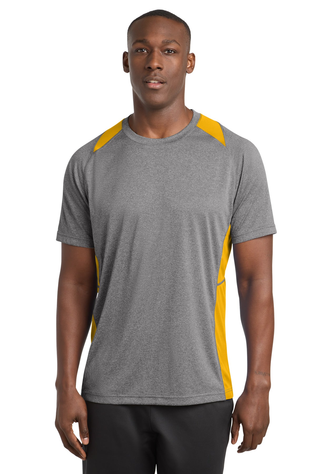 Sport-Tek?? Heather Colorblock Contenderƒ?› Tee. ST361
