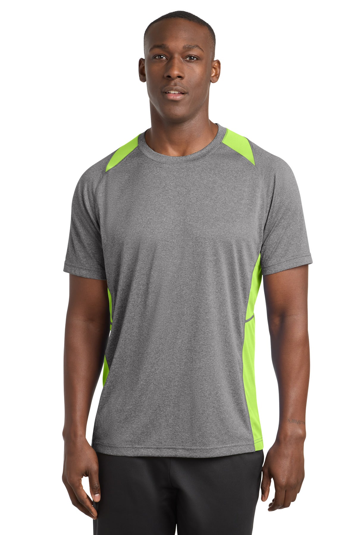 Sport-Tek?? Heather Colorblock Contenderƒ?› Tee. ST361