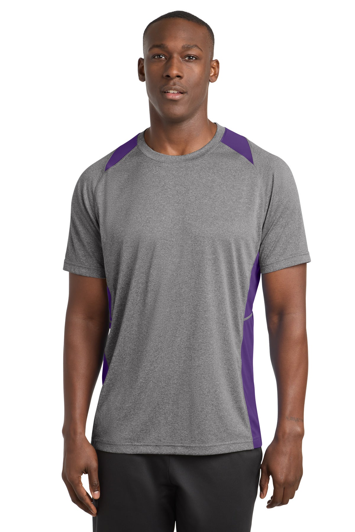 Sport-Tek?? Heather Colorblock Contenderƒ?› Tee. ST361