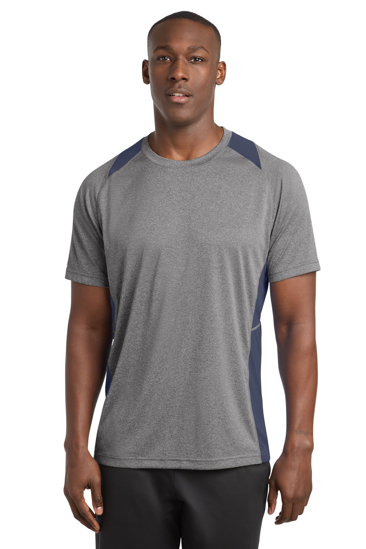 Sport-Tek?? Heather Colorblock Contenderƒ?› Tee. ST361