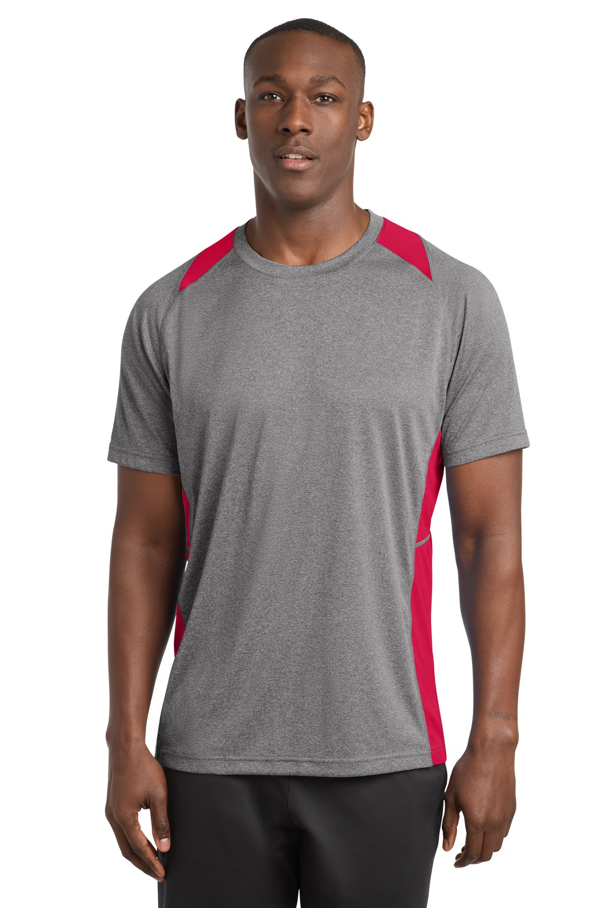 Sport-Tek?? Heather Colorblock Contenderƒ?› Tee. ST361