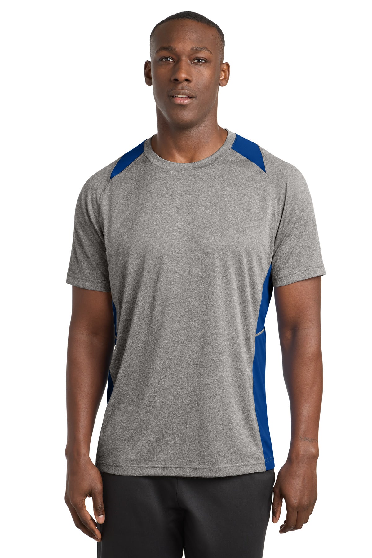 Sport-Tek?? Heather Colorblock Contenderƒ?› Tee. ST361