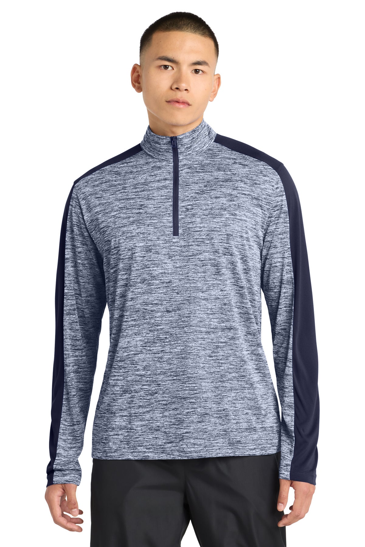 Sport-Tek?? PosiCharge?? Electric Heather Colorblock 1/4-Zip Pullover. ST397