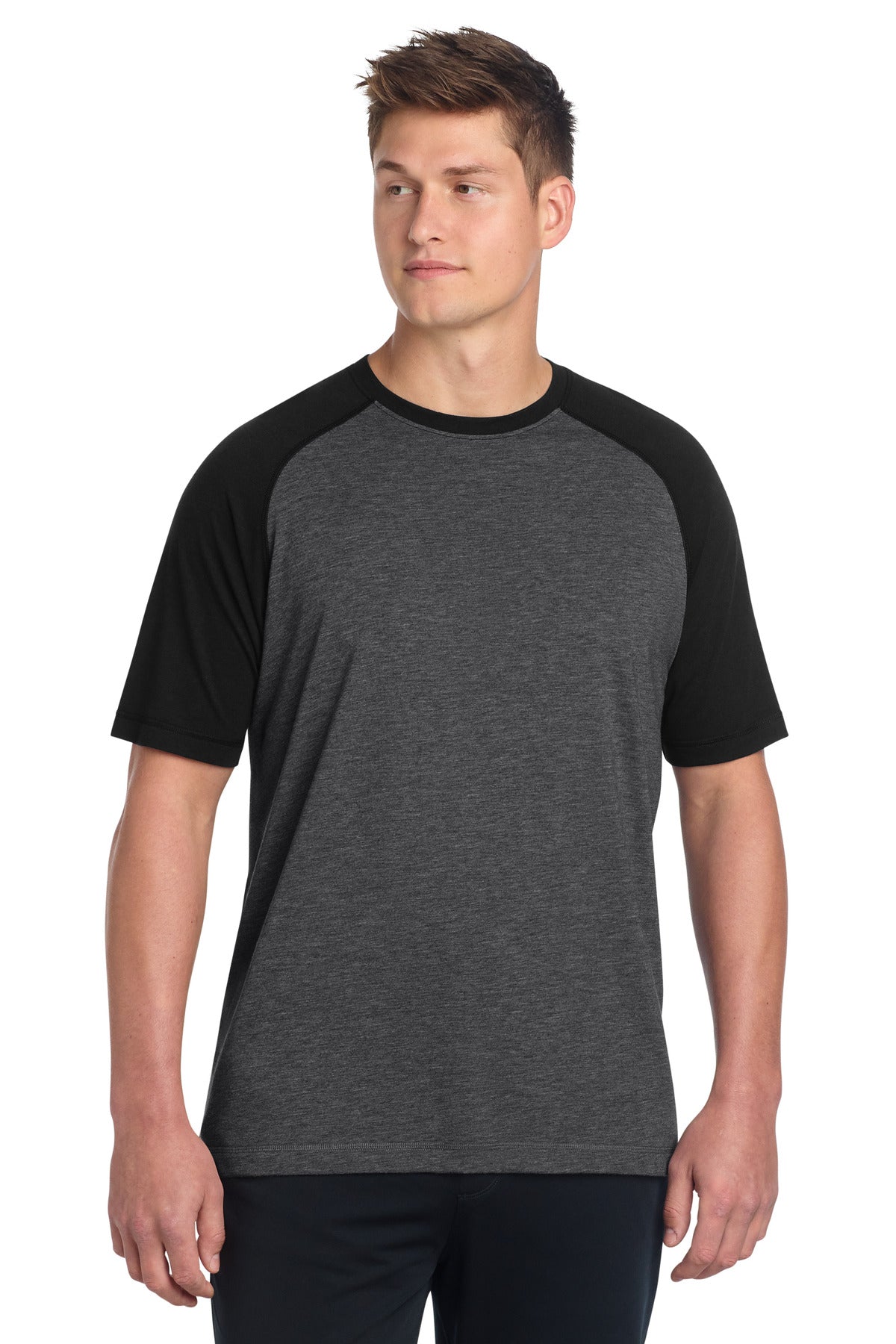 Sport-Tek ?? PosiCharge ?? Tri-Blend Wicking Raglan Tee. ST400