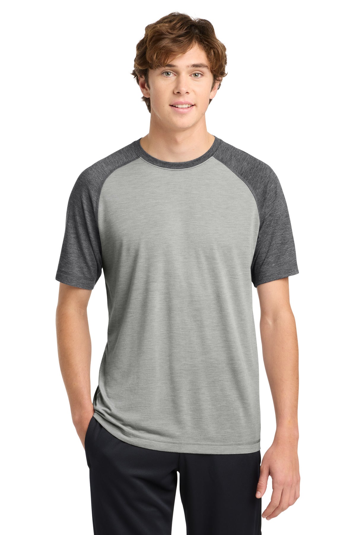 Sport-Tek Â® PosiCharge Â® Tri-Blend Wicking Raglan Tee. ST400