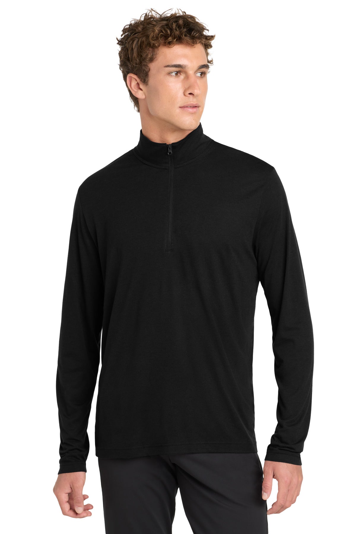 Sport-Tek ?? PosiCharge ?? Tri-Blend Wicking 1/4-Zip Pullover. ST407