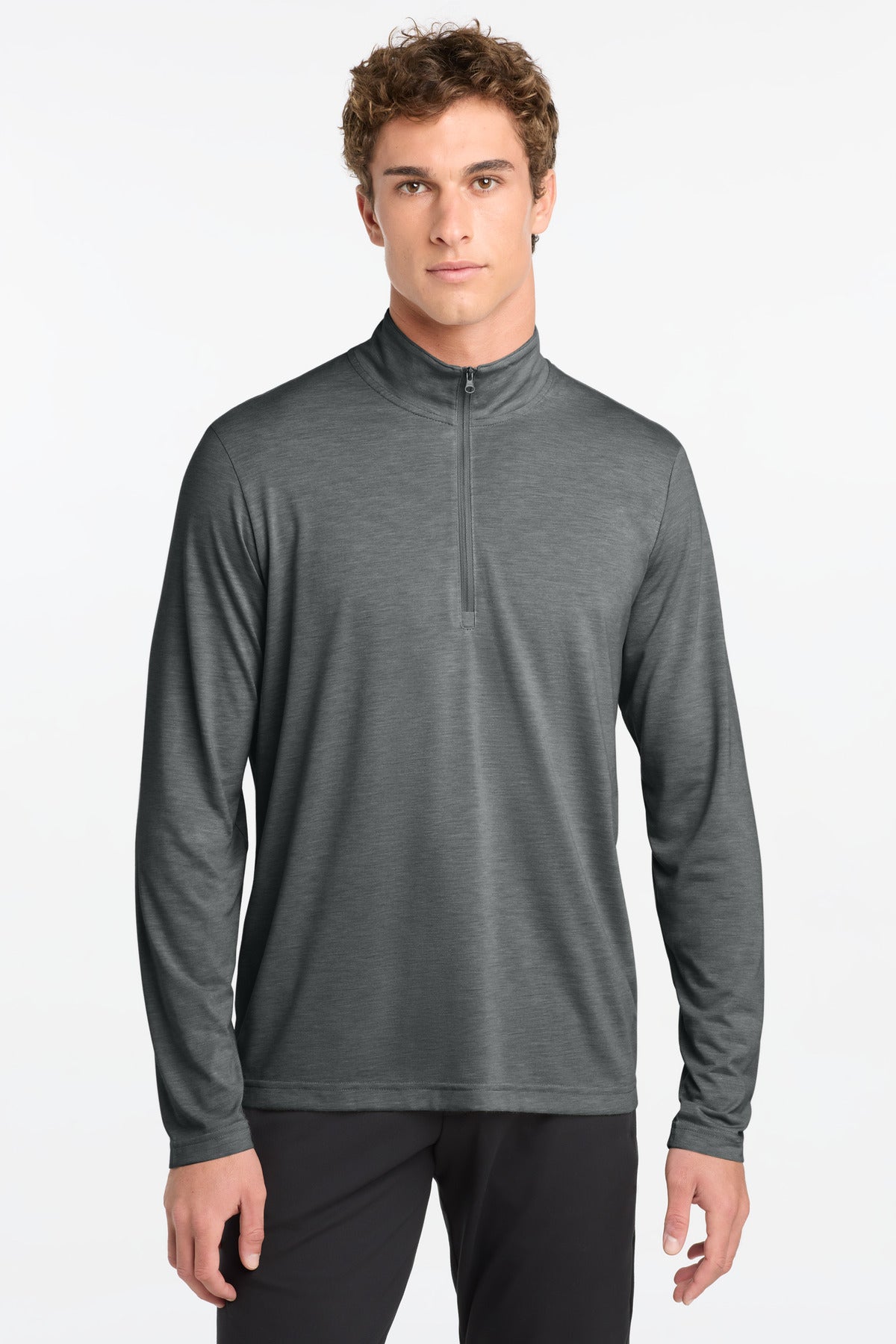 Sport-Tek ?? PosiCharge ?? Tri-Blend Wicking 1/4-Zip Pullover. ST407