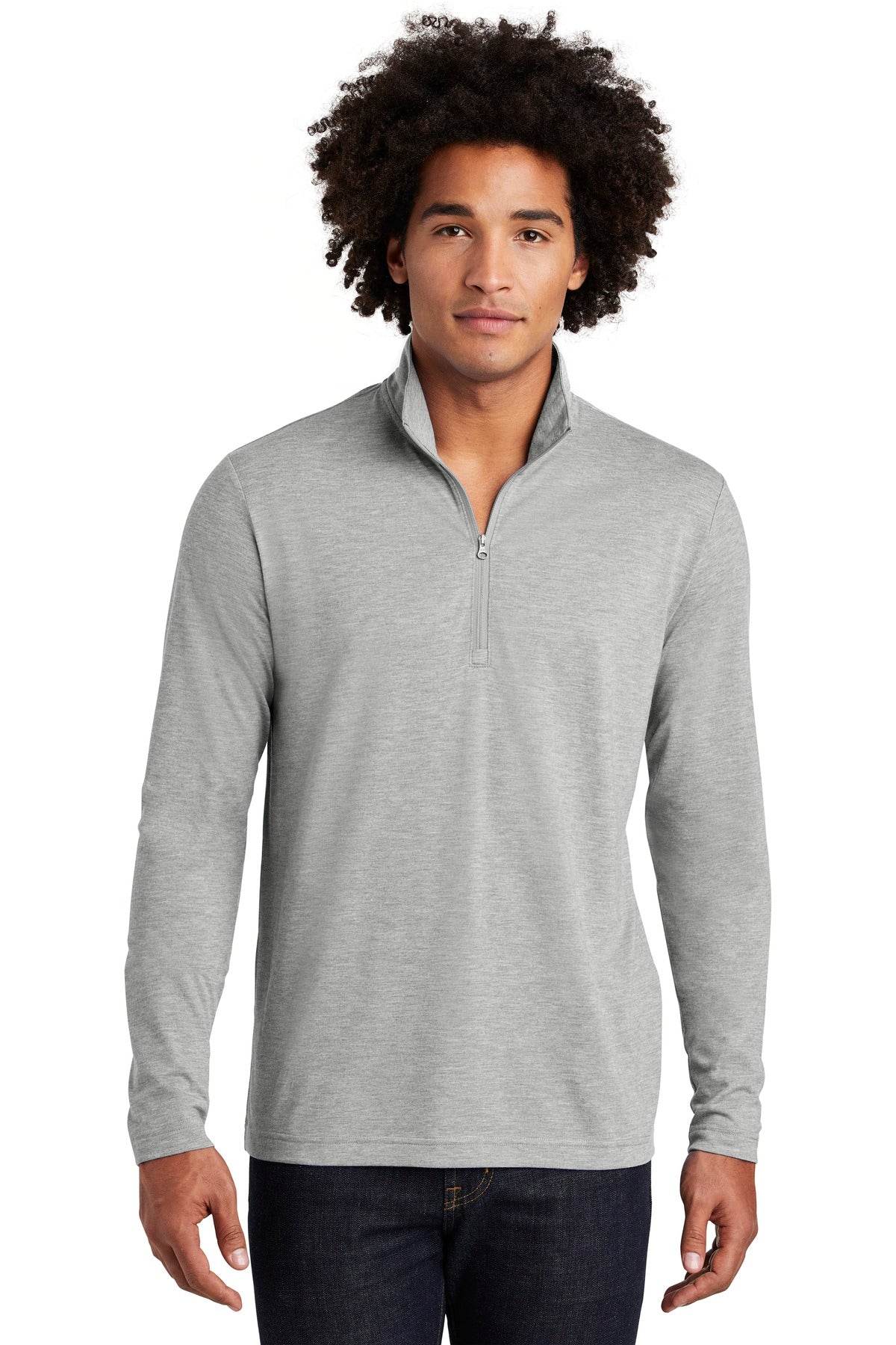 Sport-Tek Â® PosiCharge Â® Tri-Blend Wicking 1/4-Zip Pullover. ST407