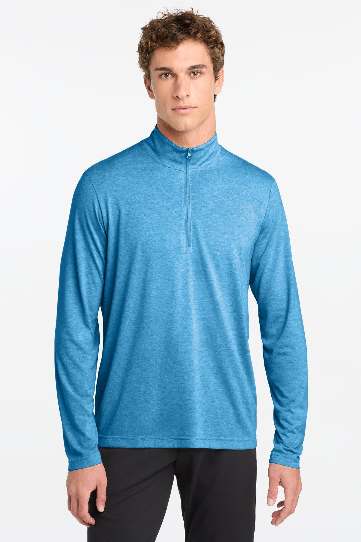 Sport-Tek ?? PosiCharge ?? Tri-Blend Wicking 1/4-Zip Pullover. ST407