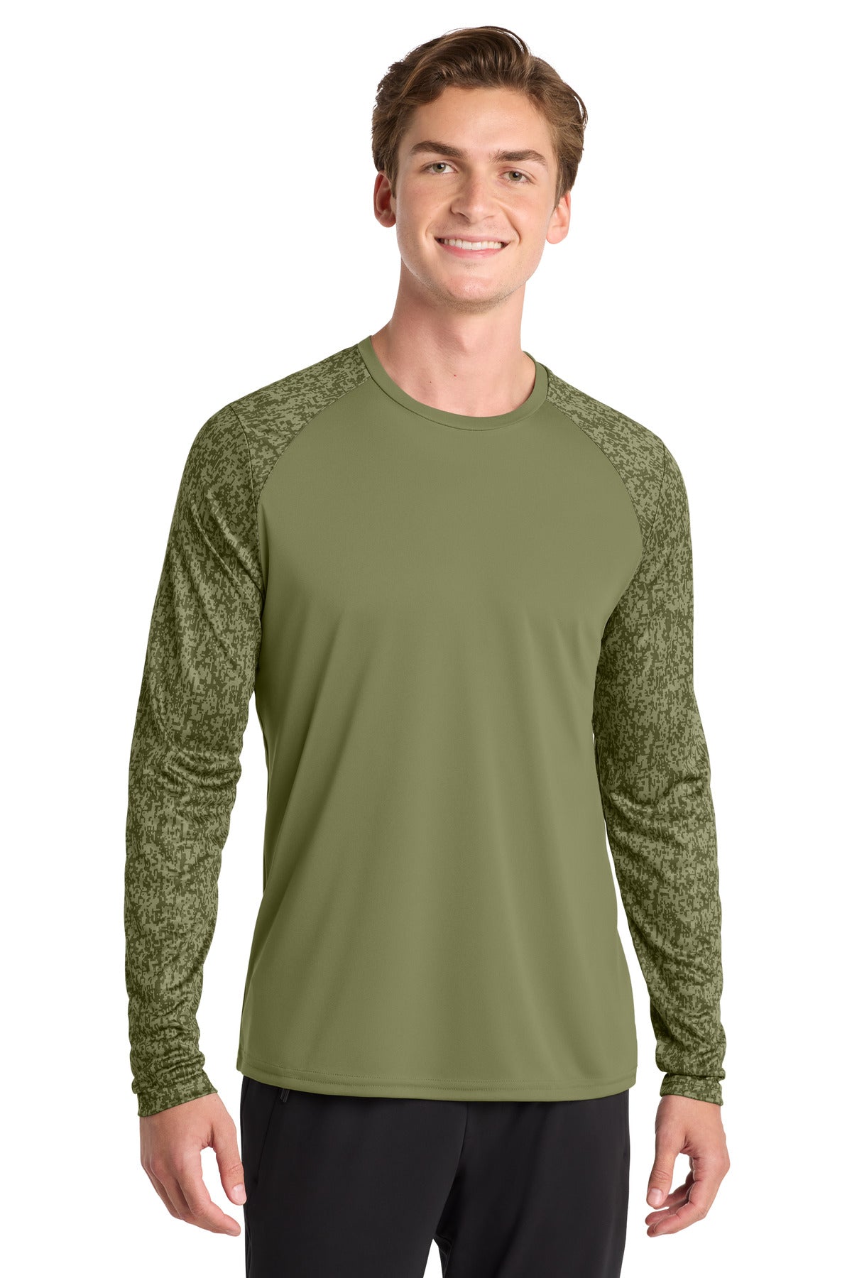 Sport-Tek Â® Long Sleeve Digi Camo Tee. ST460LS