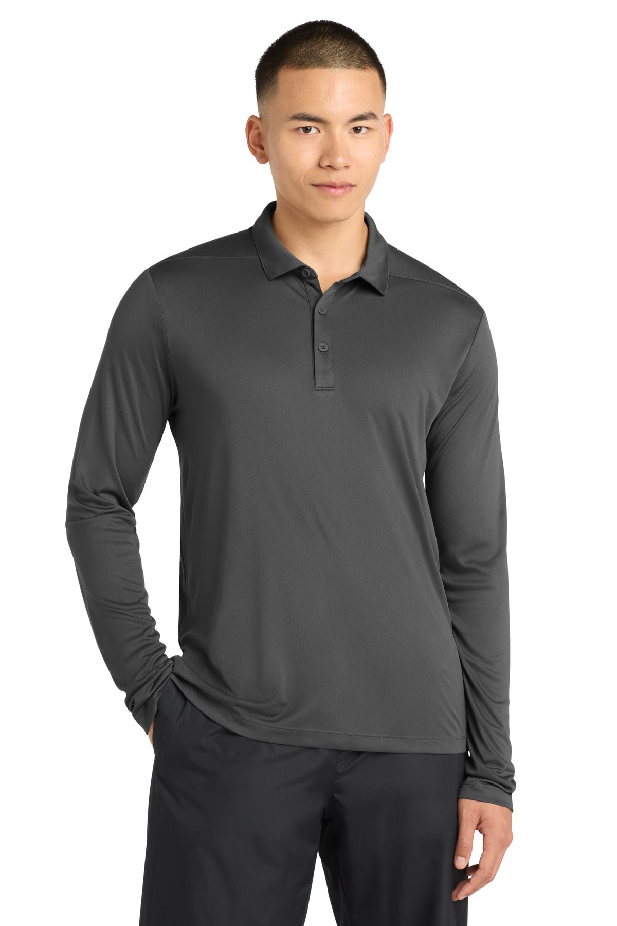 Sport-Tek Â®  Posi-UVÂ®  Pro Long Sleeve Polo. ST520LS