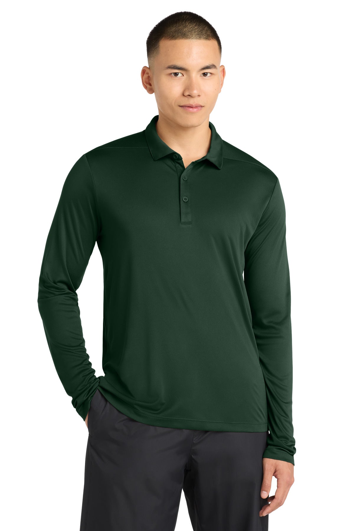 Sport-Tek Â®  Posi-UVÂ®  Pro Long Sleeve Polo. ST520LS
