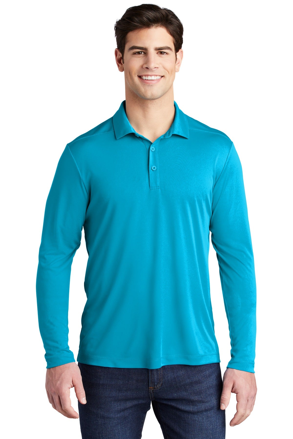 Sport-Tek ?  Posi-UV?  Pro Long Sleeve Polo. ST520LS