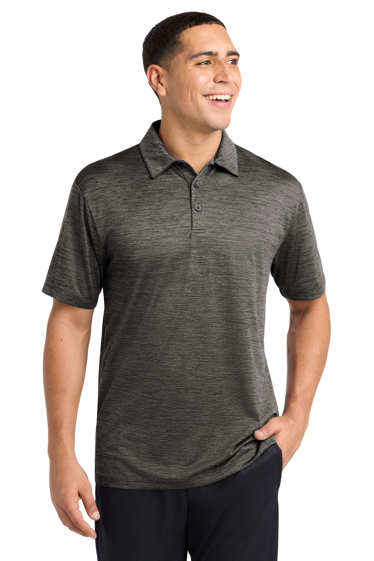 Sport-Tek ?? PosiCharge ?? Electric Heather Polo. ST590