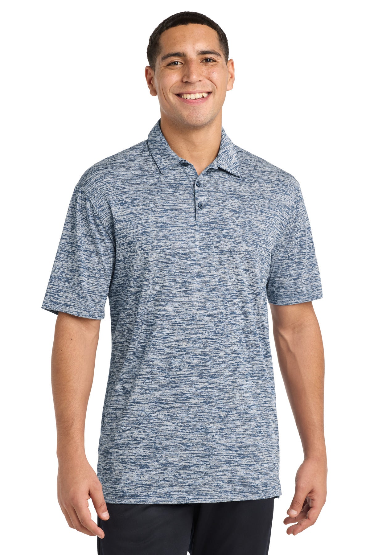 Sport-Tek ?? PosiCharge ?? Electric Heather Polo. ST590