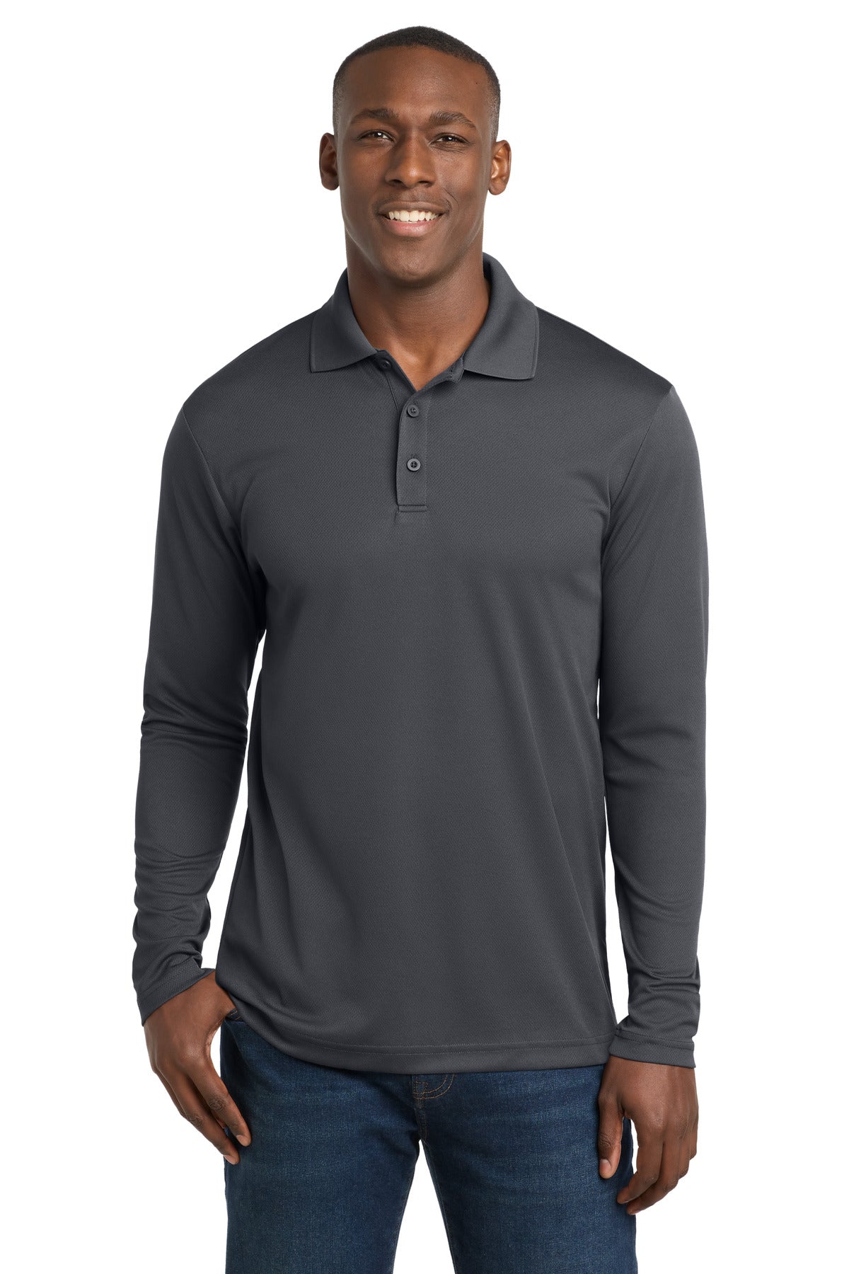 Sport-Tek Â® PosiCharge Â® RacerMesh Â® Long Sleeve Polo. ST640LS
