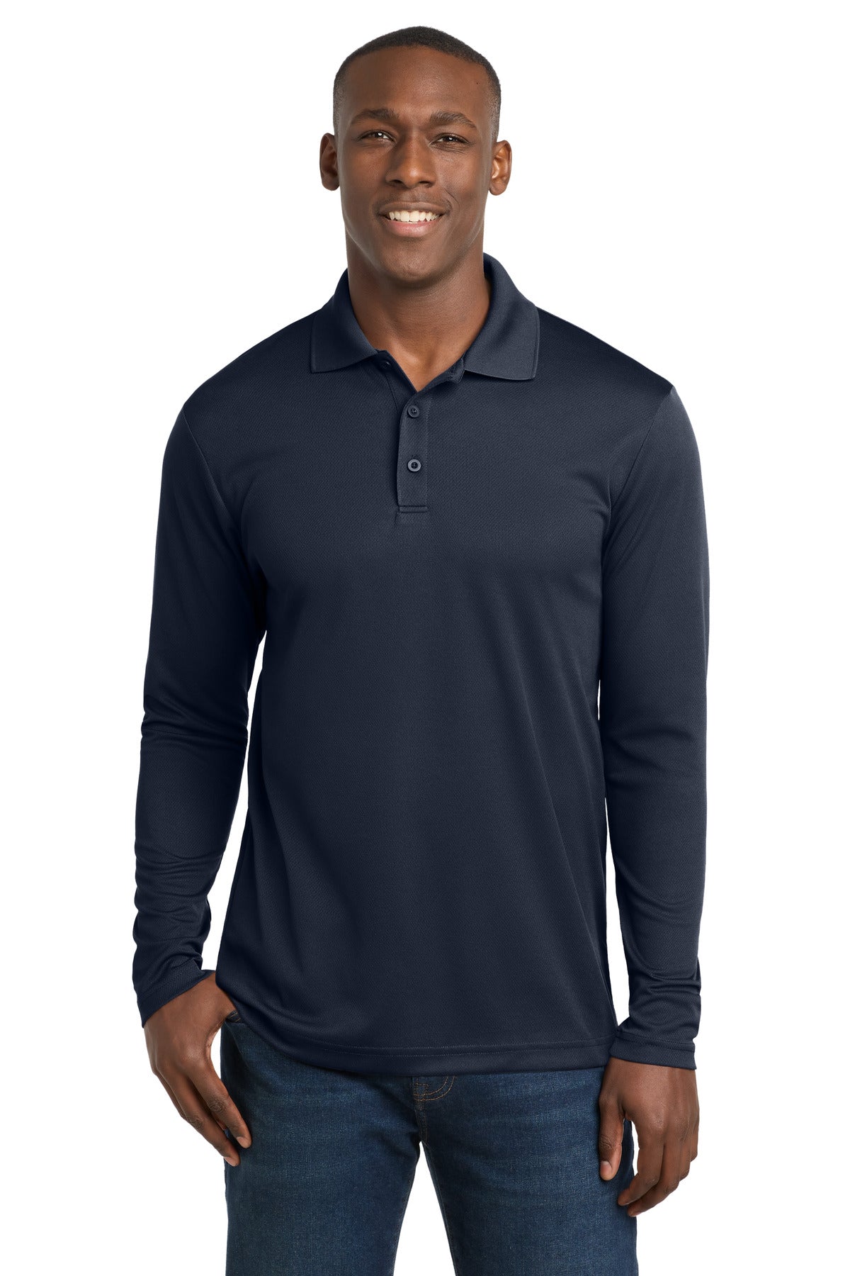 Sport-Tek Â® PosiCharge Â® RacerMesh Â® Long Sleeve Polo. ST640LS