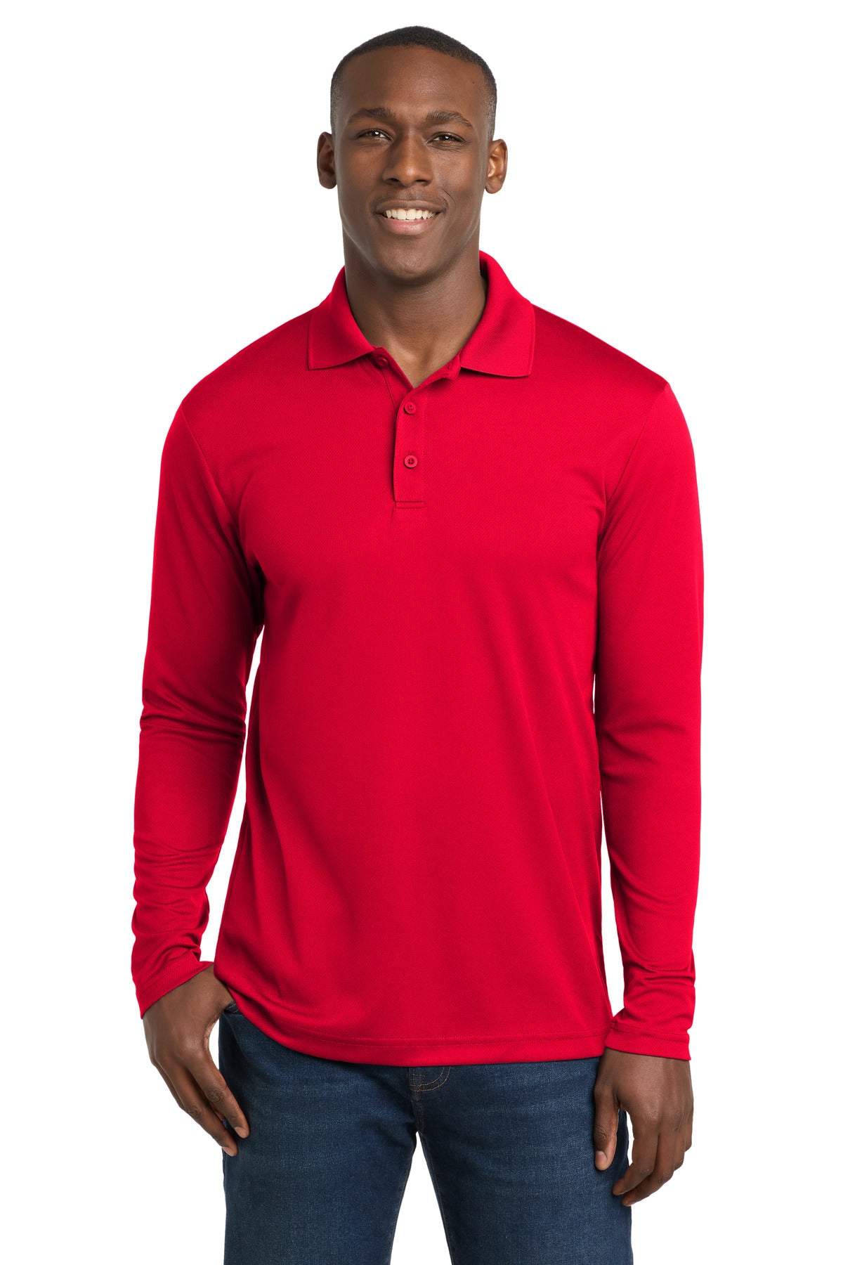 Sport-Tek Â® PosiCharge Â® RacerMesh Â® Long Sleeve Polo. ST640LS
