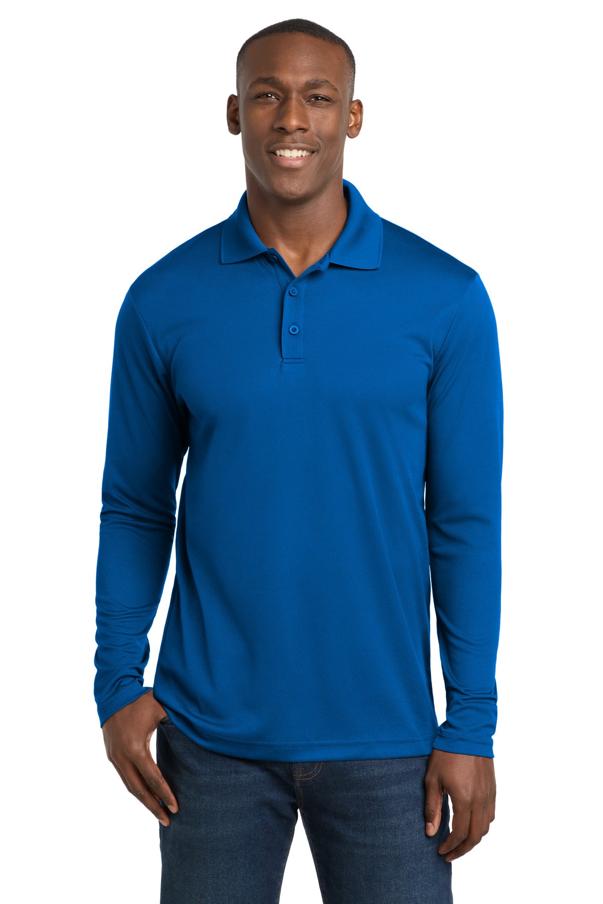 Sport-Tek Â® PosiCharge Â® RacerMesh Â® Long Sleeve Polo. ST640LS
