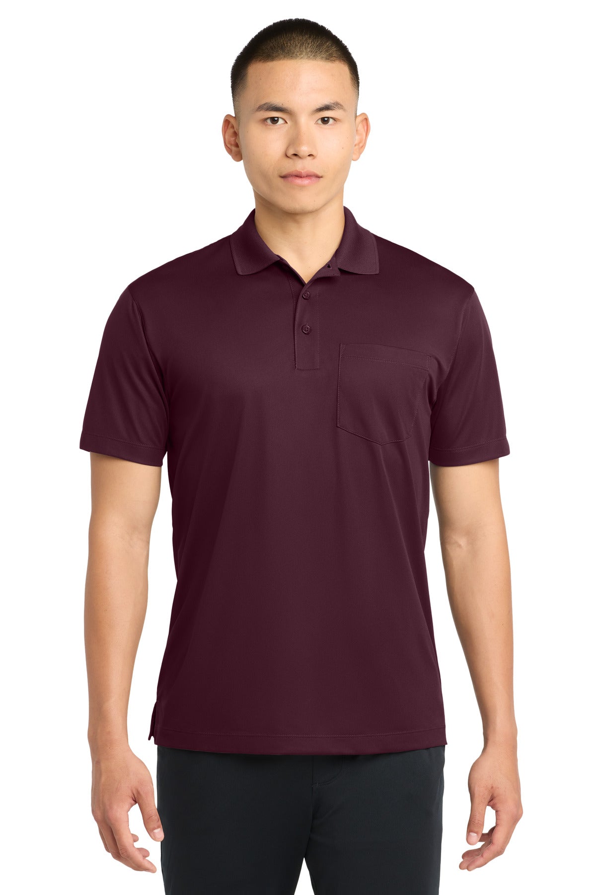 Sport-TekÂ® Micropique Sport-WickÂ® Pocket Polo. ST651