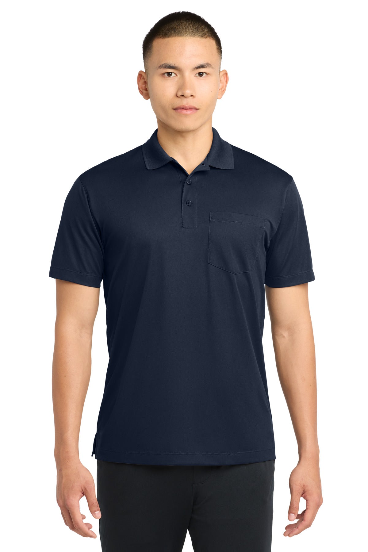 Sport-TekÂ® Micropique Sport-WickÂ® Pocket Polo. ST651