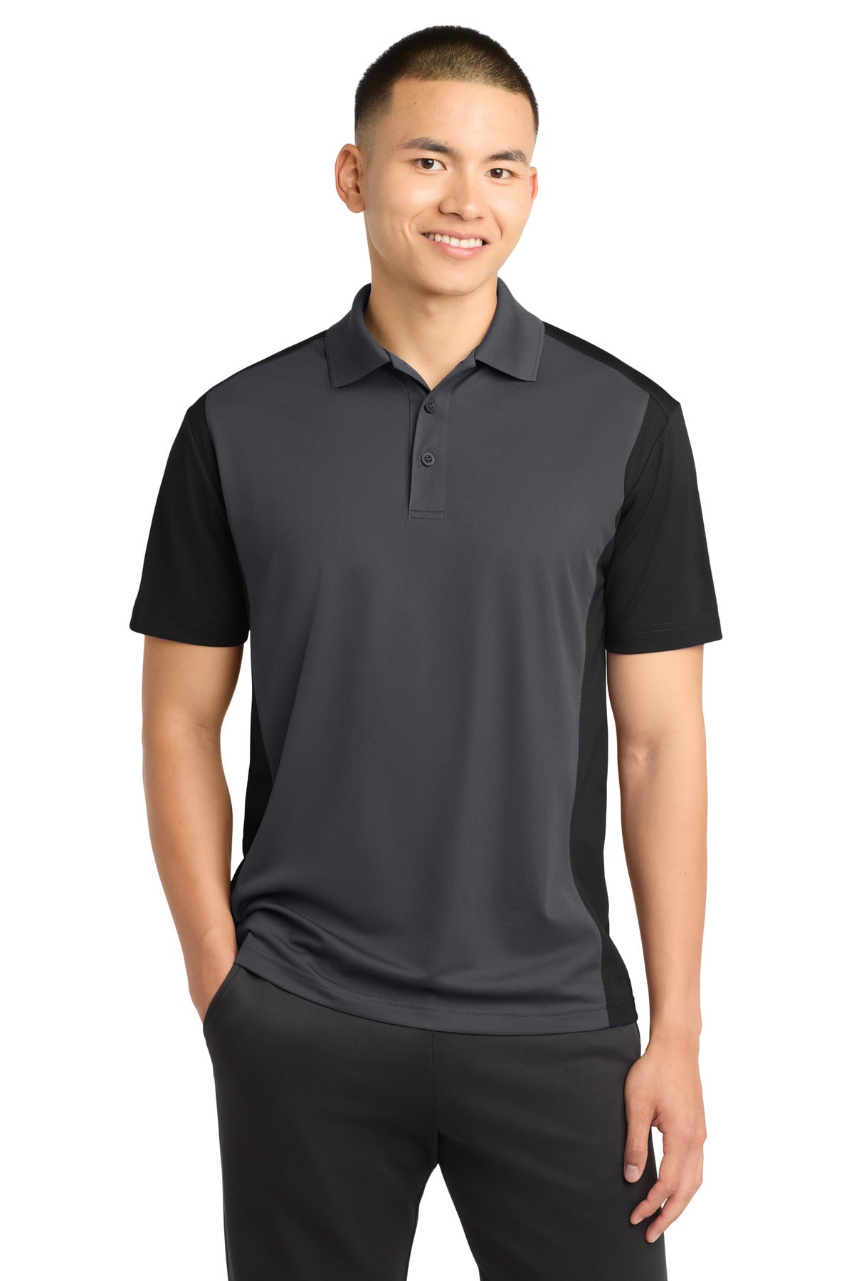 Sport-Tek?? Colorblock Micropique Sport-Wick?? Polo. ST652