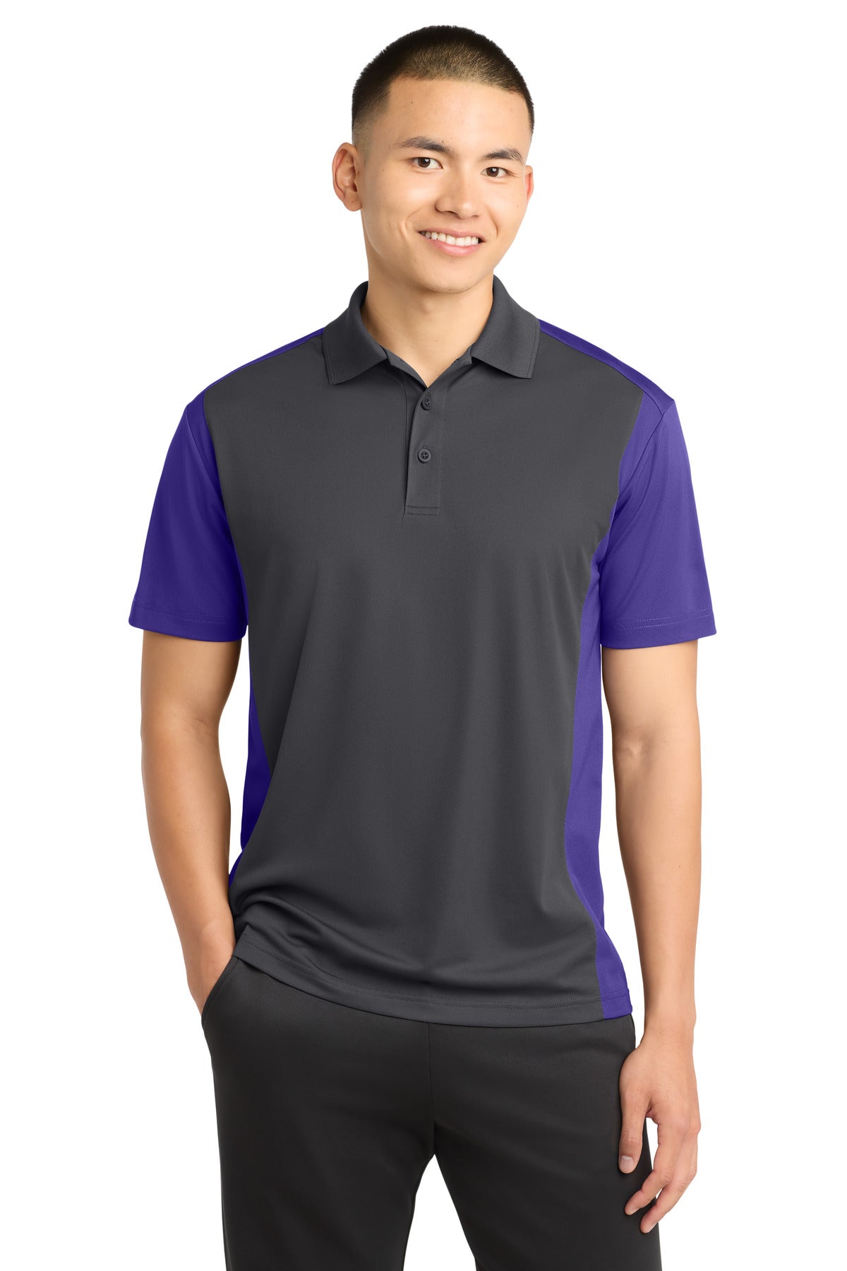 Sport-Tek?? Colorblock Micropique Sport-Wick?? Polo. ST652