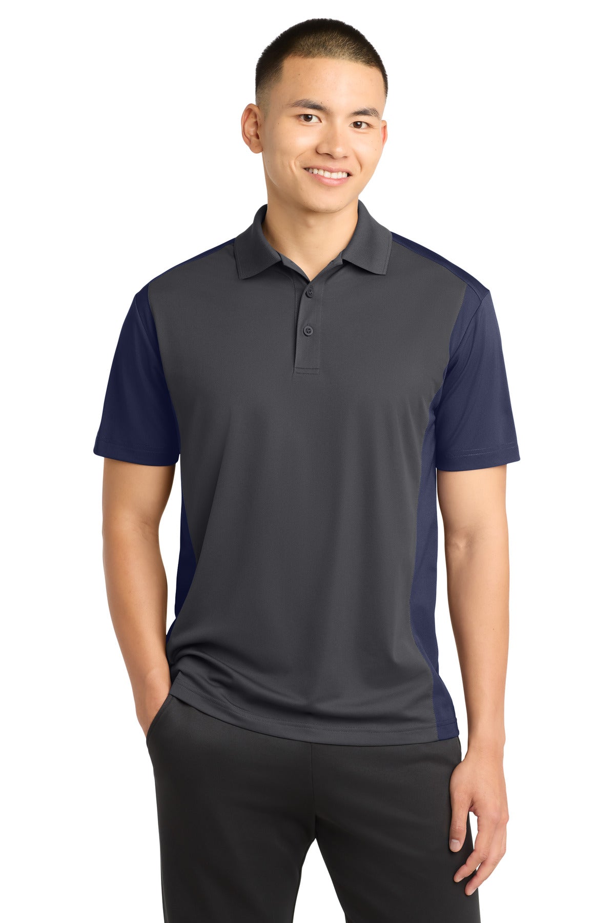 Sport-Tek?? Colorblock Micropique Sport-Wick?? Polo. ST652