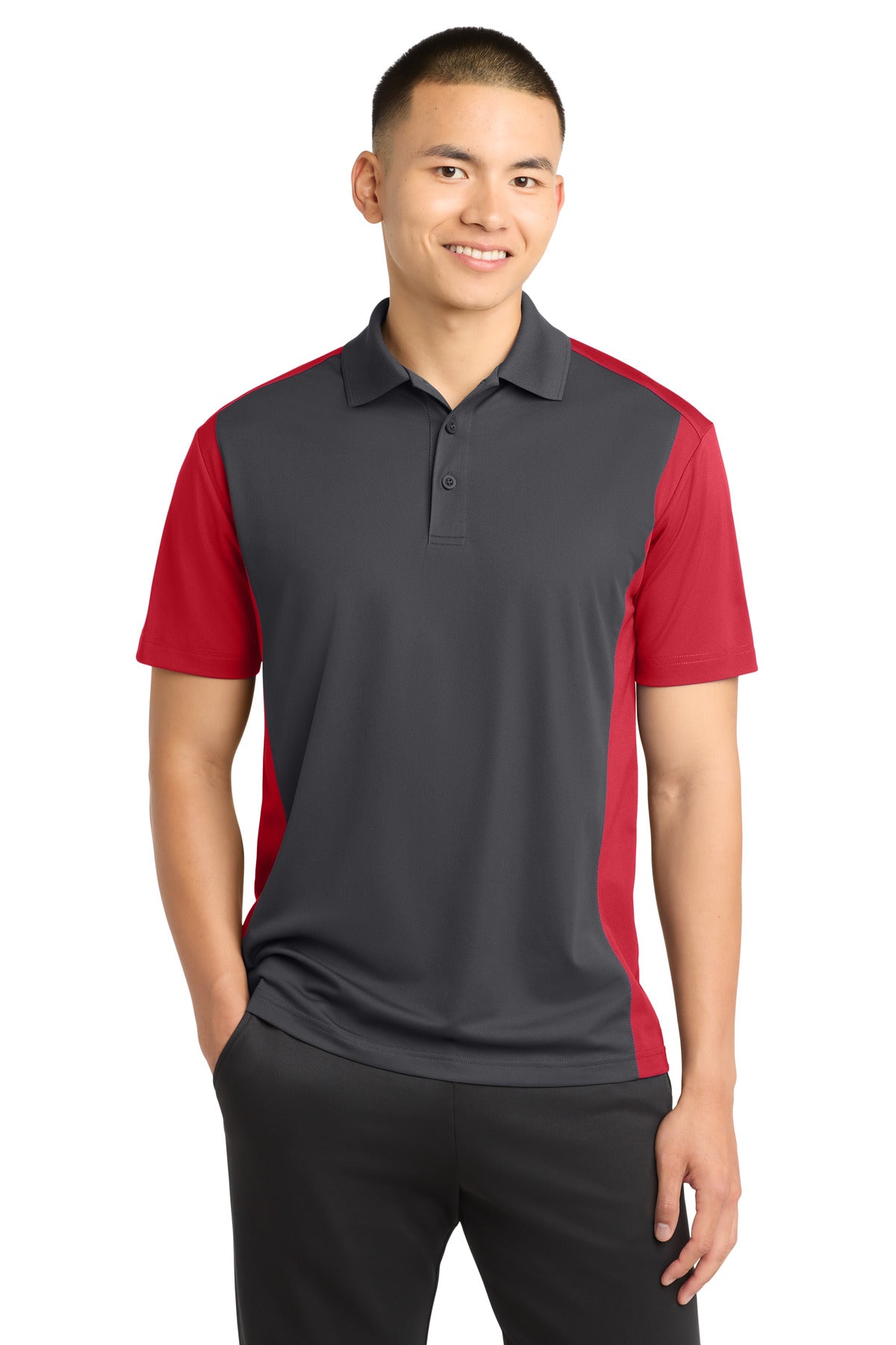 Sport-Tek?? Colorblock Micropique Sport-Wick?? Polo. ST652