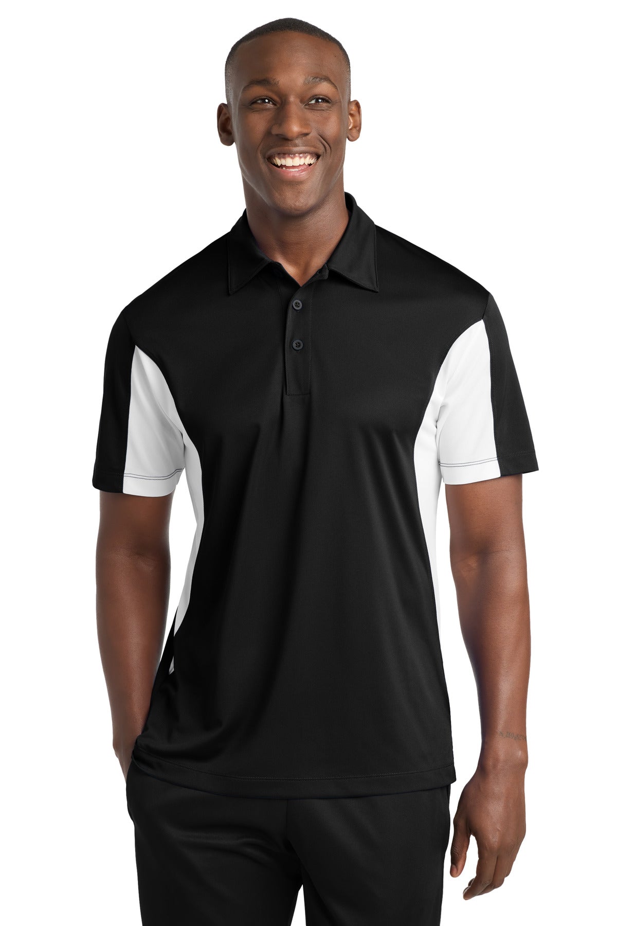 Sport-TekÂ® Side Blocked Micropique Sport-WickÂ® Polo. ST655