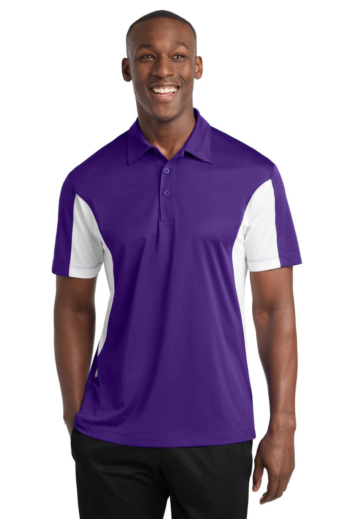 Sport-TekÂ® Side Blocked Micropique Sport-WickÂ® Polo. ST655