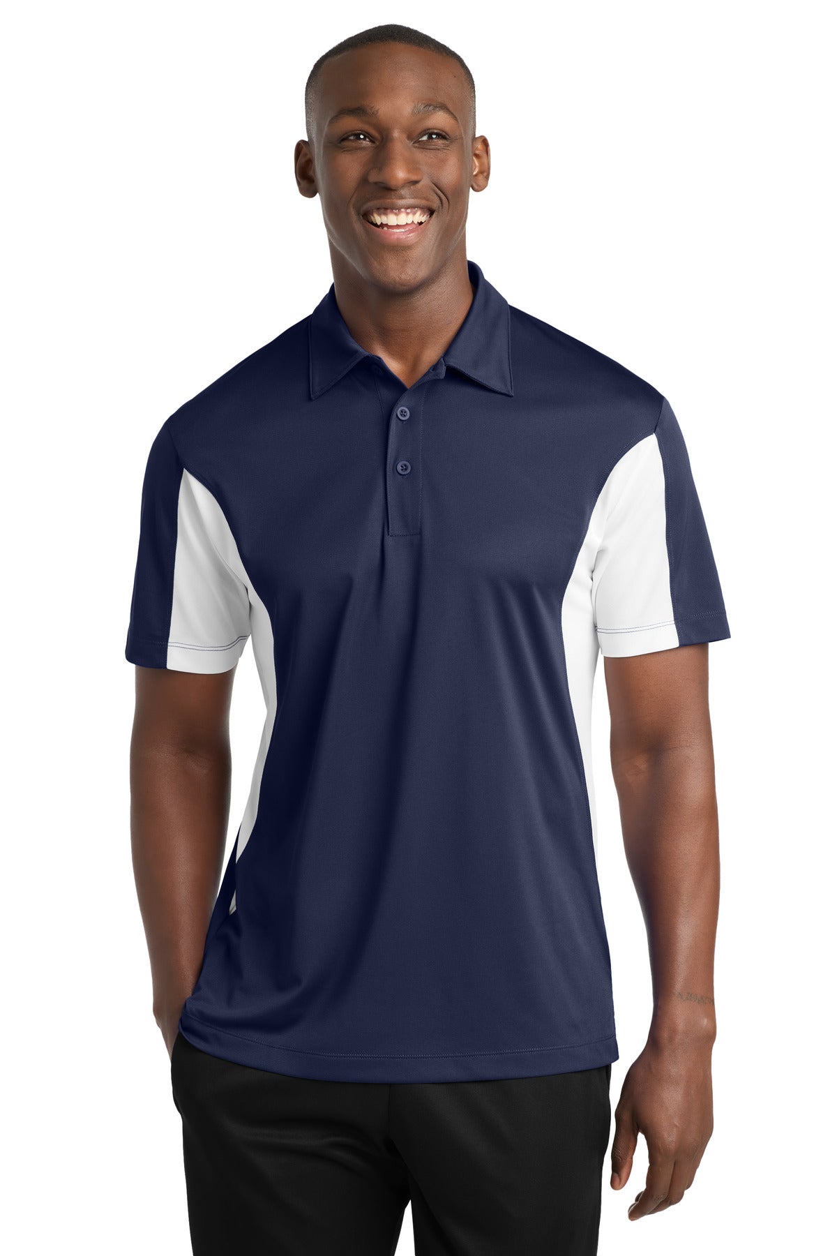 Sport-TekÂ® Side Blocked Micropique Sport-WickÂ® Polo. ST655