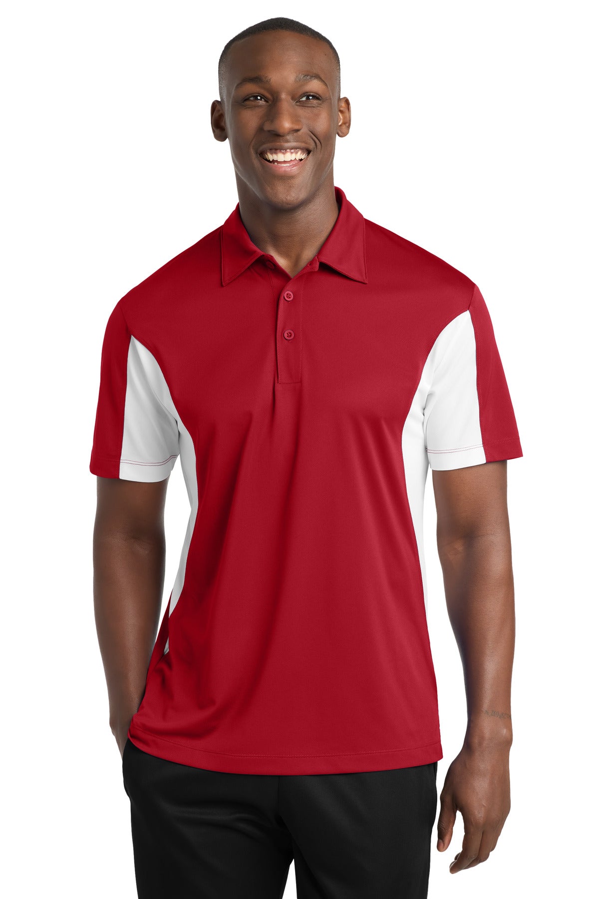 Sport-TekÂ® Side Blocked Micropique Sport-WickÂ® Polo. ST655