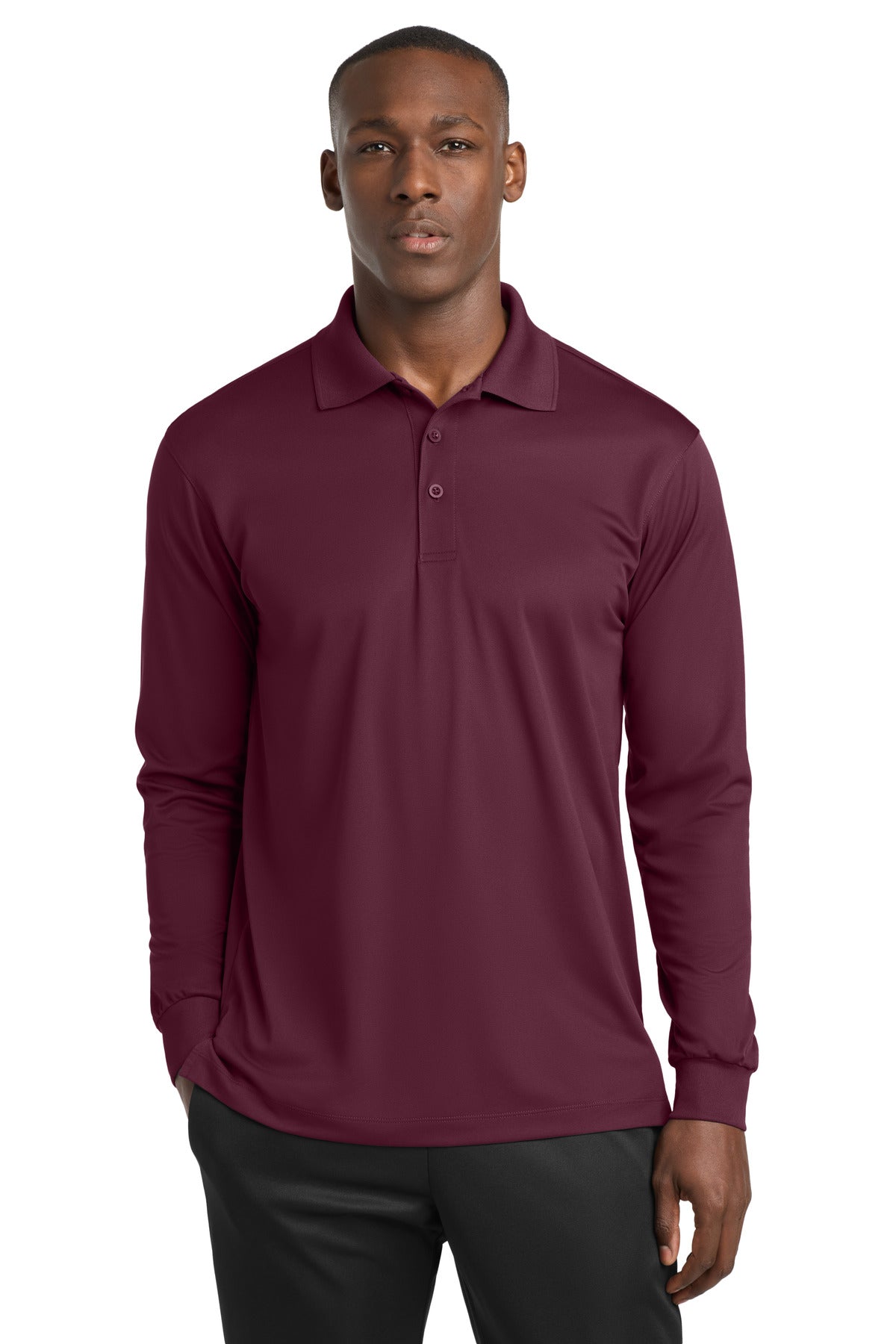 Sport-Tek?? Long Sleeve Micropique Sport-Wick?? Polo. ST657