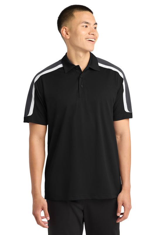 Sport-Tek?? Tricolor Shoulder Micropique Sport-Wick?? Polo. ST658
