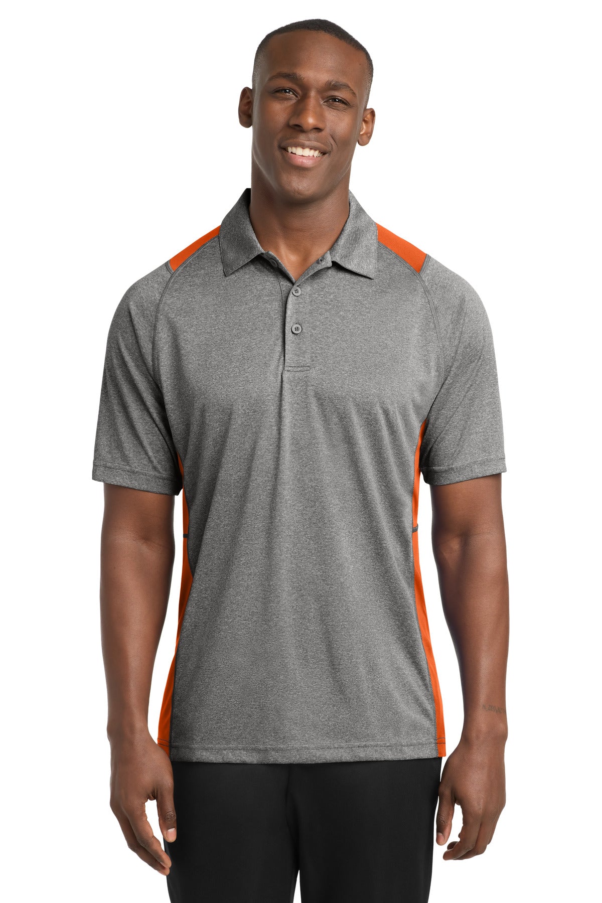 Sport-TekÂ® Heather Colorblock Contenderâ„¢ Polo. ST665