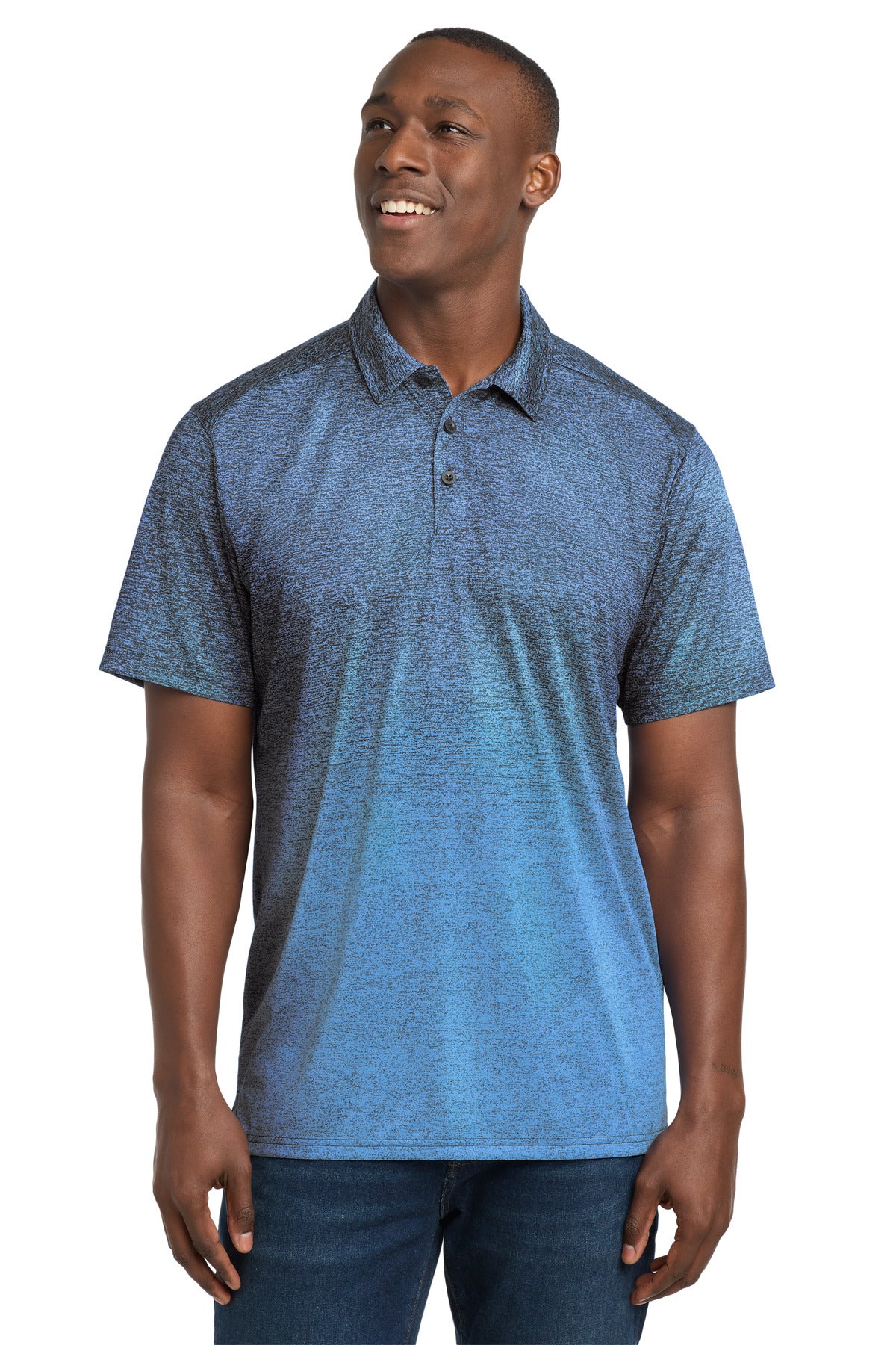 Sport-Tek Â® Ombre Heather Polo. ST671