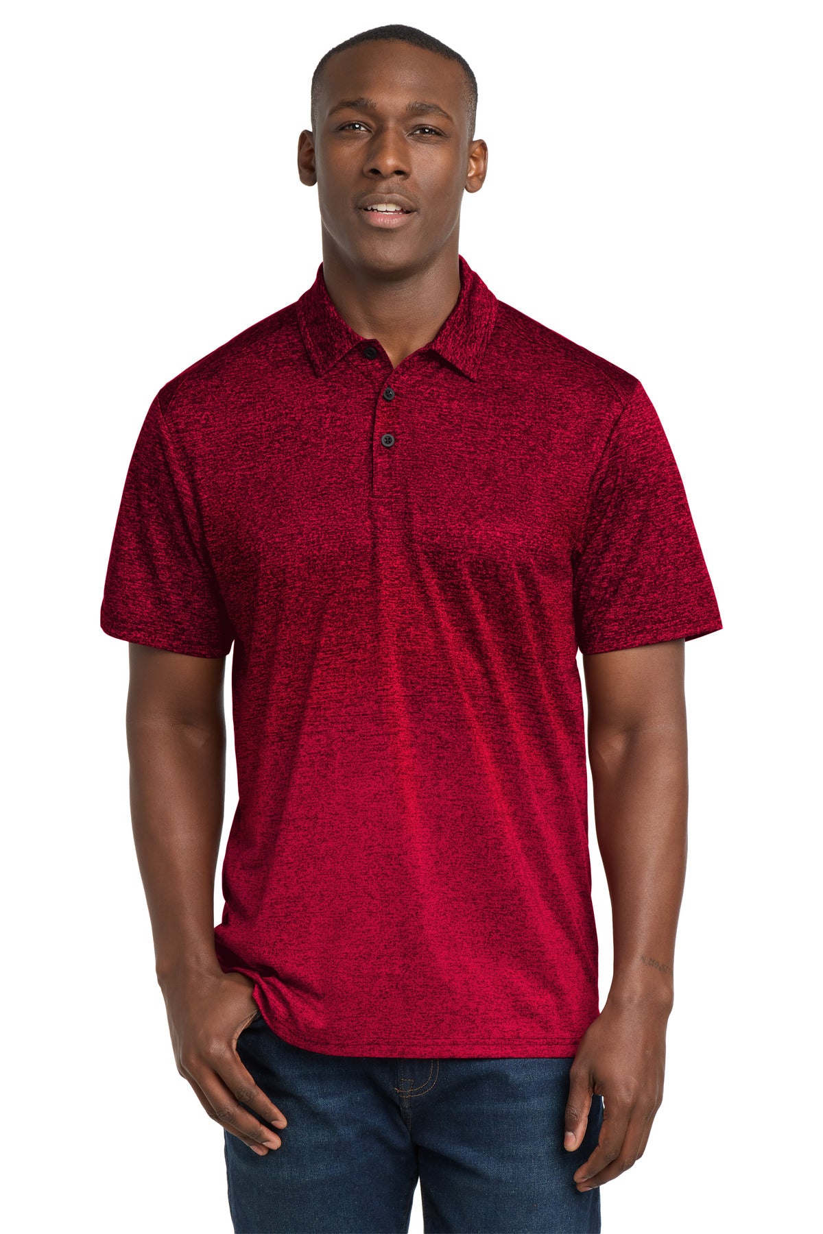 Sport-Tek Â® Ombre Heather Polo. ST671