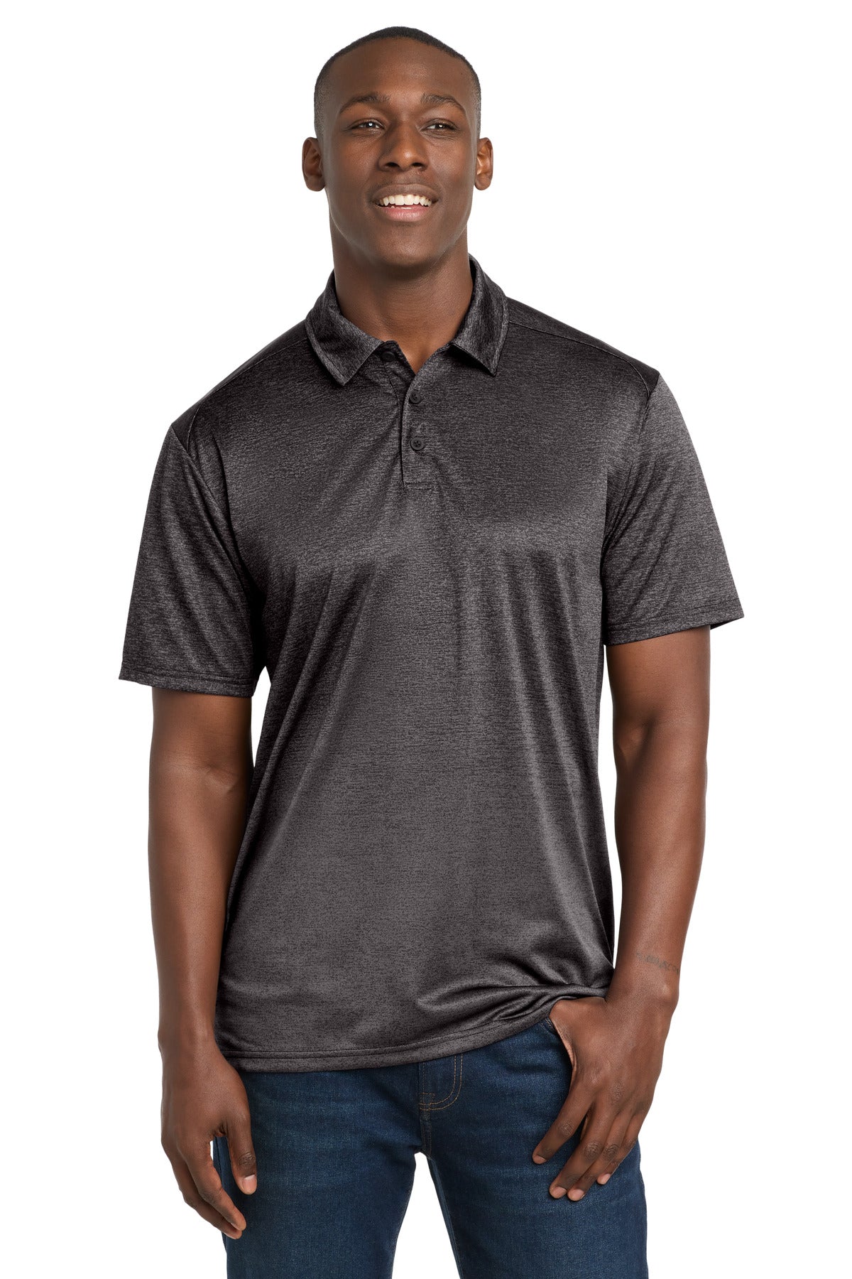 Sport-Tek Â® Ombre Heather Polo. ST671