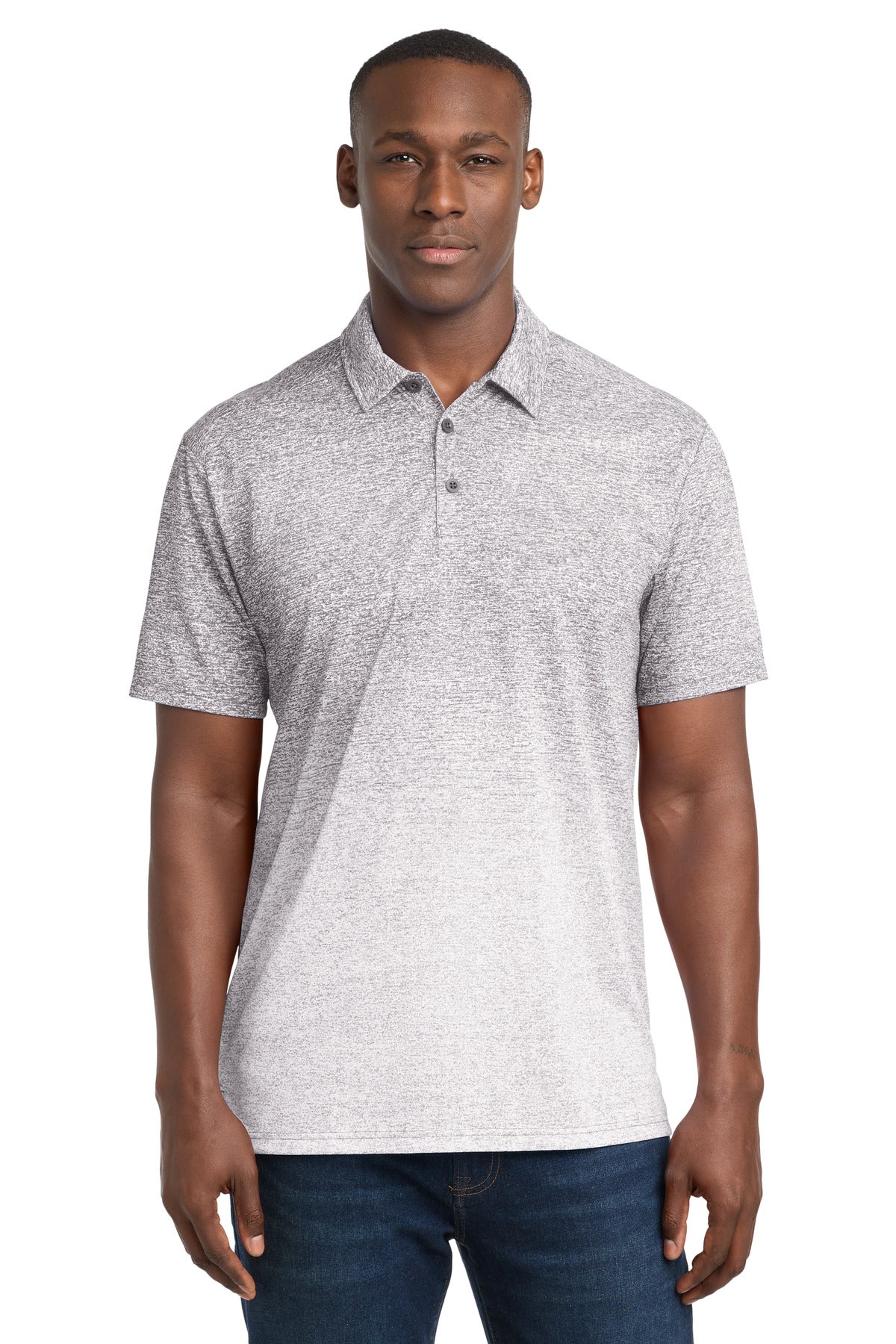 Sport-Tek ?? Ombre Heather Polo. ST671