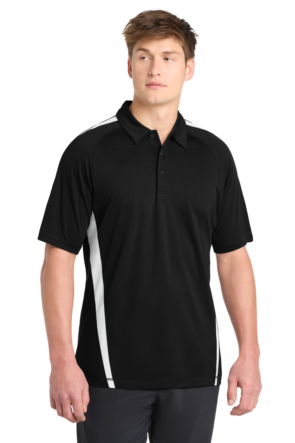Sport-TekÂ® PosiChargeÂ® Micro-Mesh Colorblock Polo. ST685