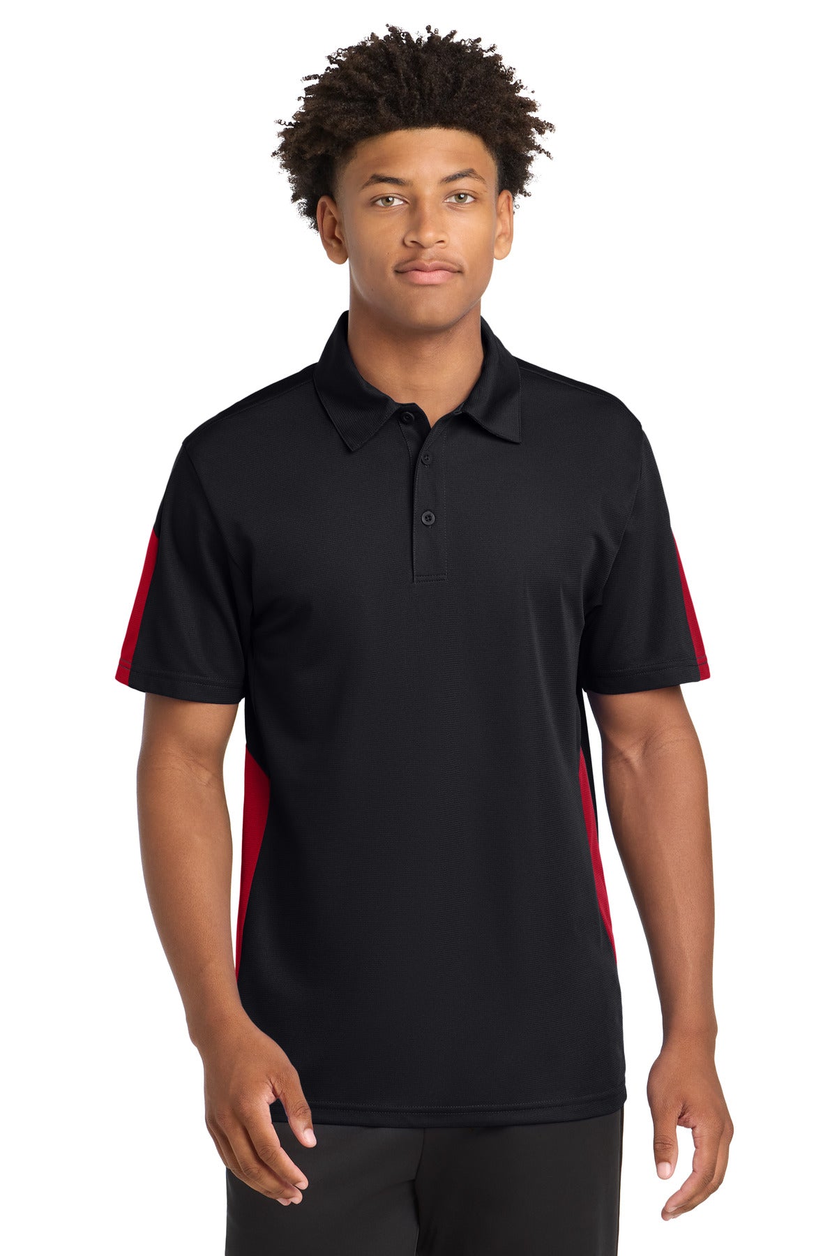Sport-TekÂ® PosiChargeÂ® Active Textured Colorblock Polo. ST695