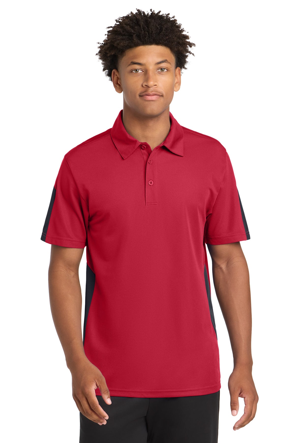 Sport-TekÂ® PosiChargeÂ® Active Textured Colorblock Polo. ST695