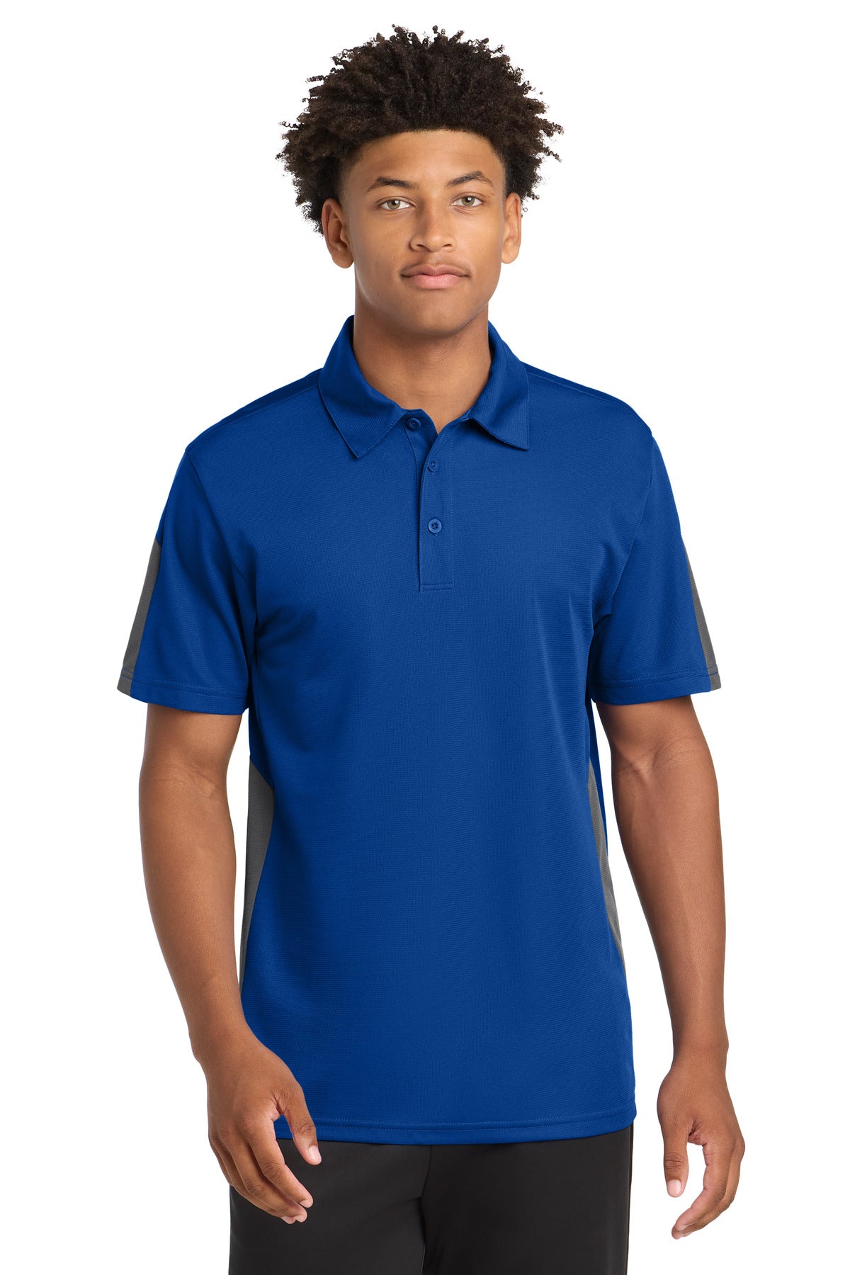 Sport-TekÂ® PosiChargeÂ® Active Textured Colorblock Polo. ST695