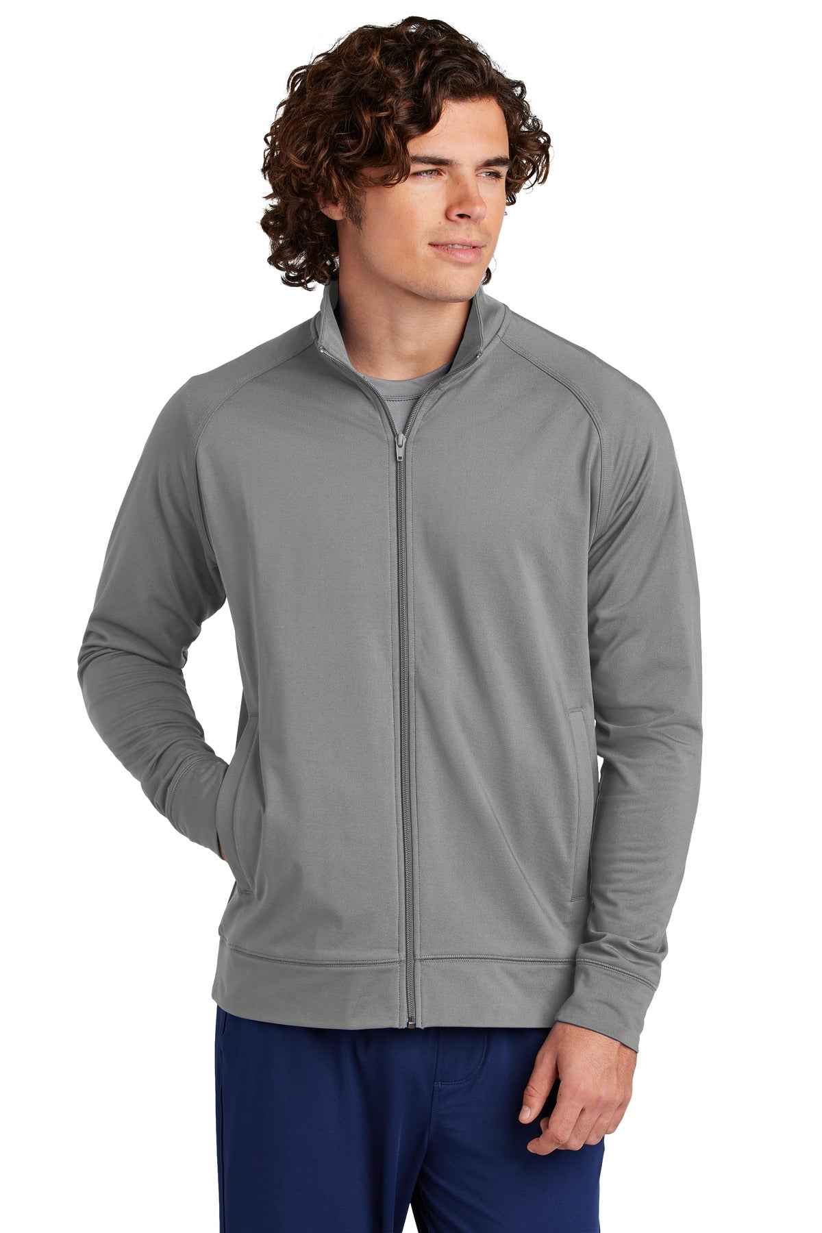 Sport-TekÂ® Sport-WickÂ® Stretch Full-Zip Cadet Jacket ST857