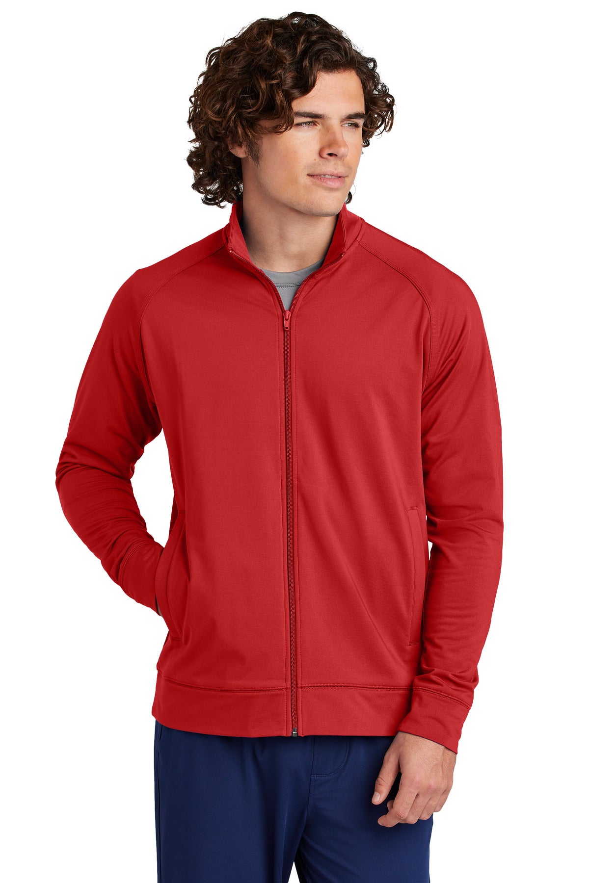 Sport-TekÂ® Sport-WickÂ® Stretch Full-Zip Cadet Jacket ST857