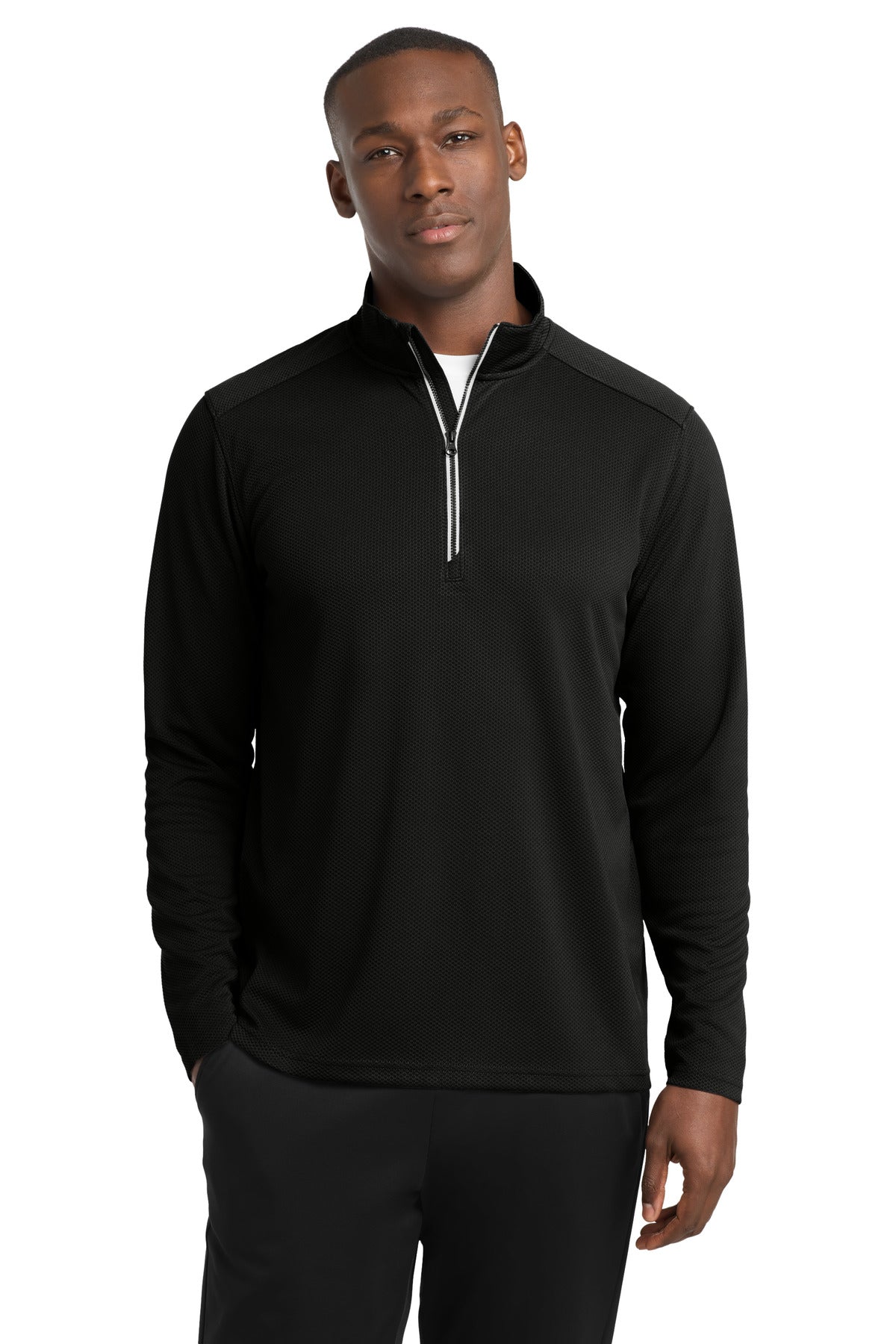 Sport-Tek?? Sport-Wick?? Textured 1/4-Zip Pullover.  ST860